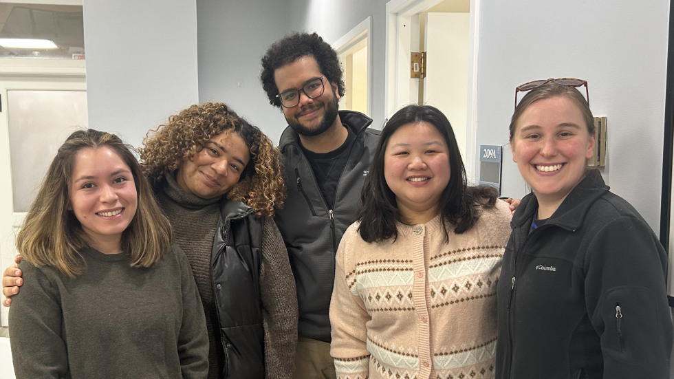 A group of first-gen students posing for a photo.
